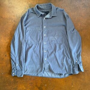 Abercrombie & Fitch Blue Gray XS Corduroy Collared Shirt